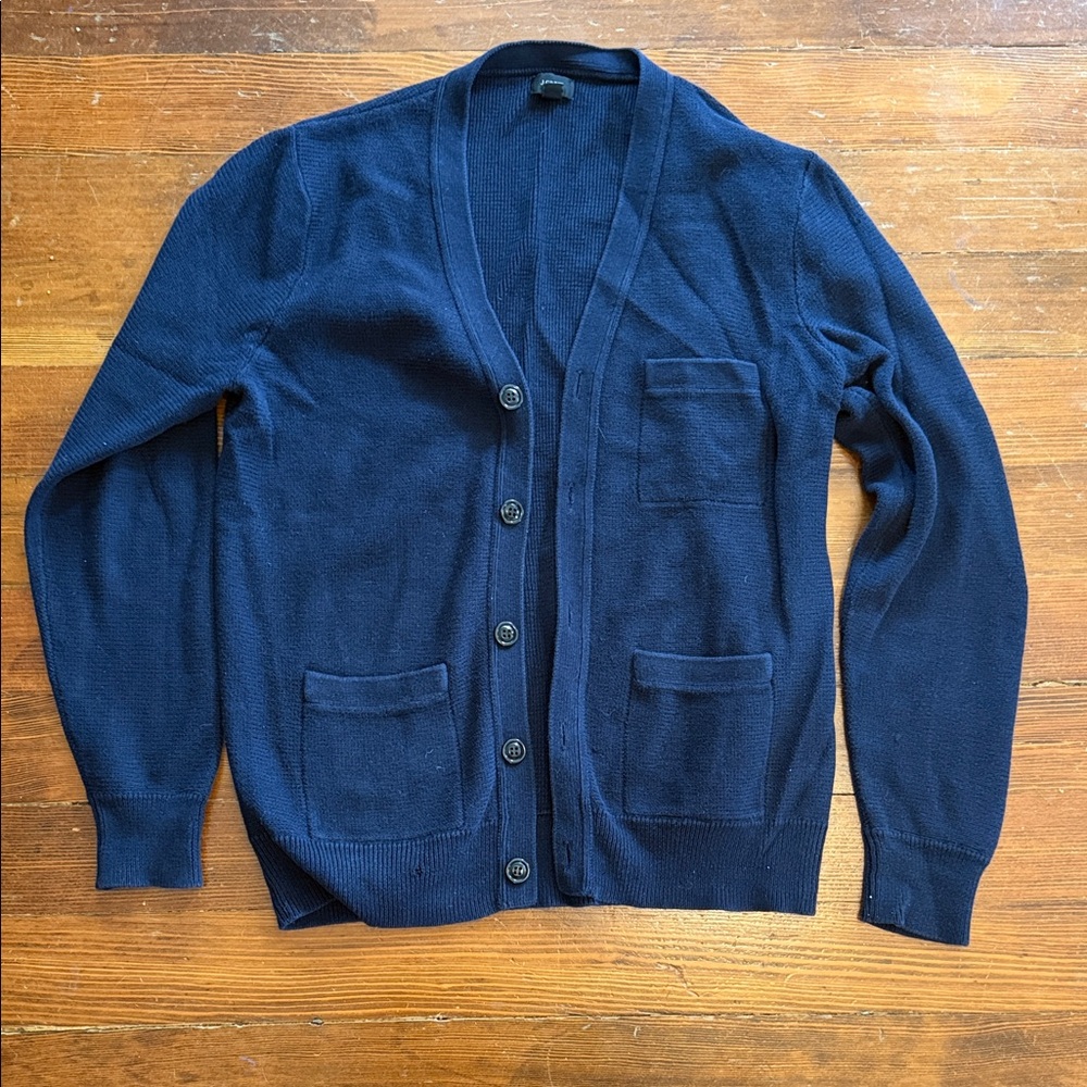 J. Crew Navy Men's Cardigan Sweater